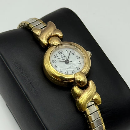 21mm Working Ladies Two Tone Philip Mercier S565S Quartz Watch Expandable Strap