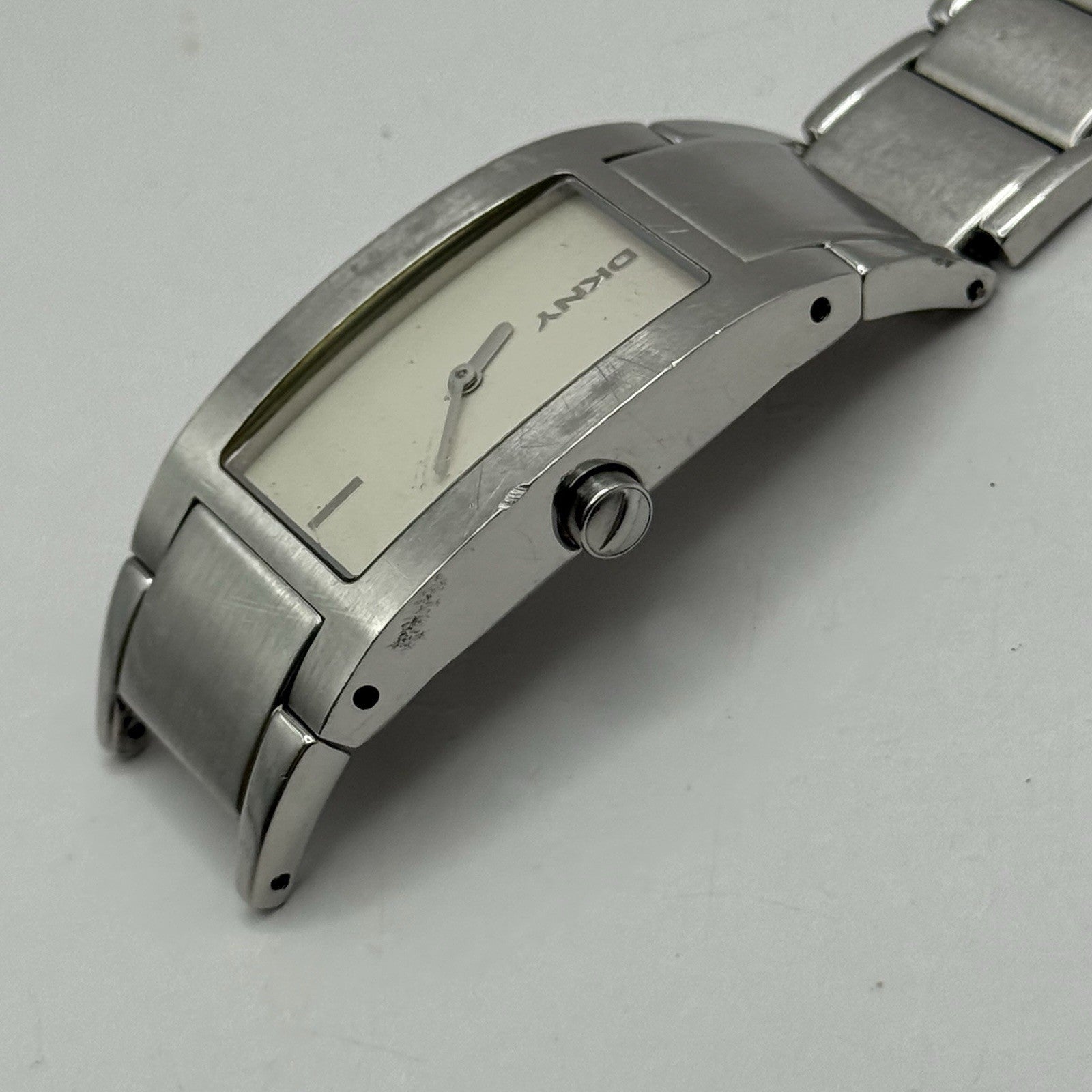 23mm Working Ladies DKNY NY-3030 Stainless Steel Quartz Watch Broken Strap