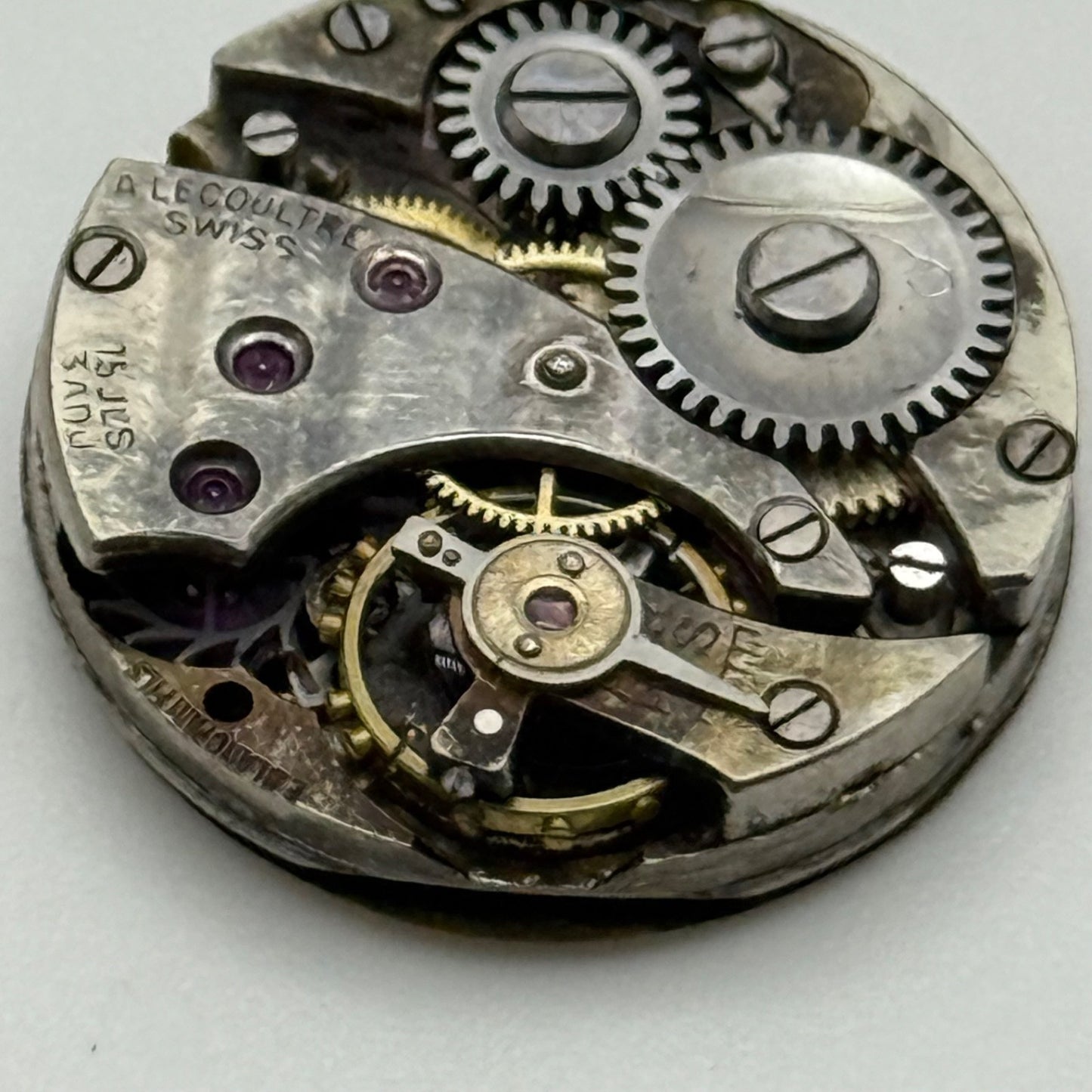 A Lecoultre E Blancpain Fils Watch Movement Manual Wind Vintage Parts 20.9mm