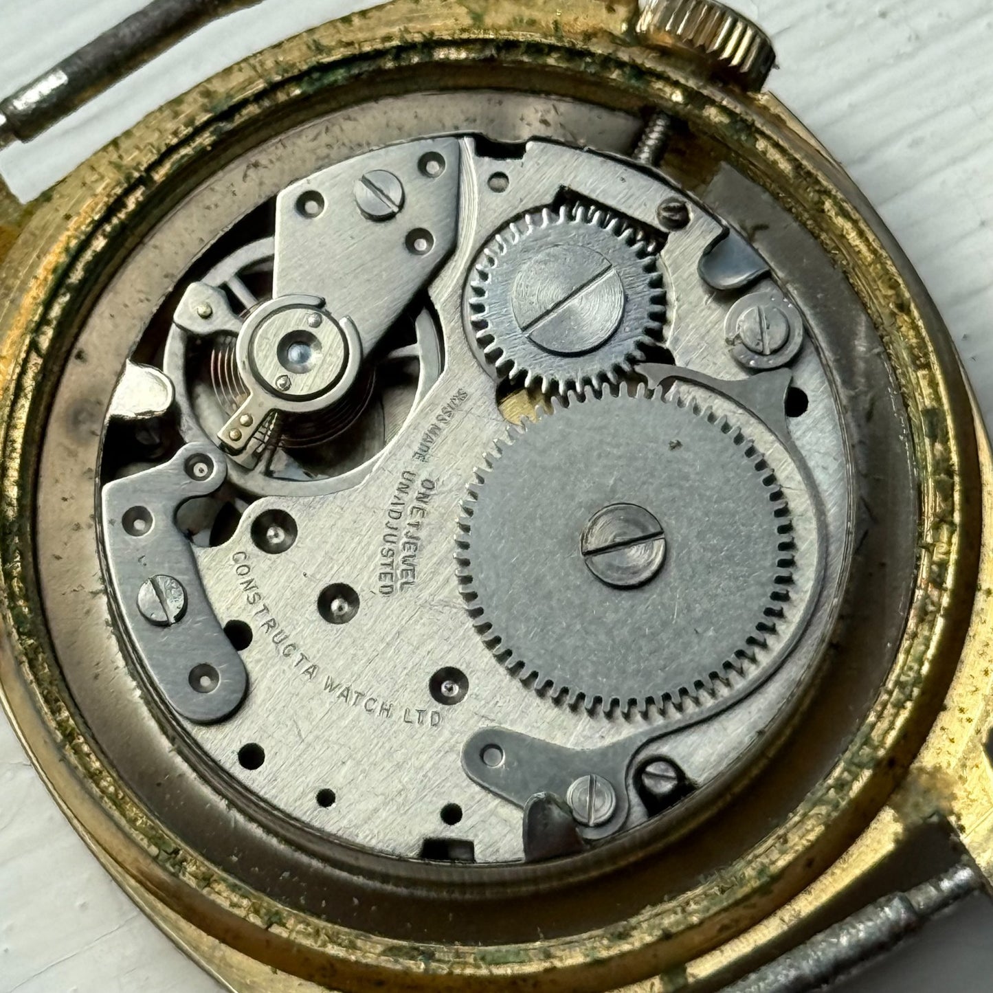 Men's Vintage Lectro BFG 866 Running Swiss Made Manual Wind Watch PARTS