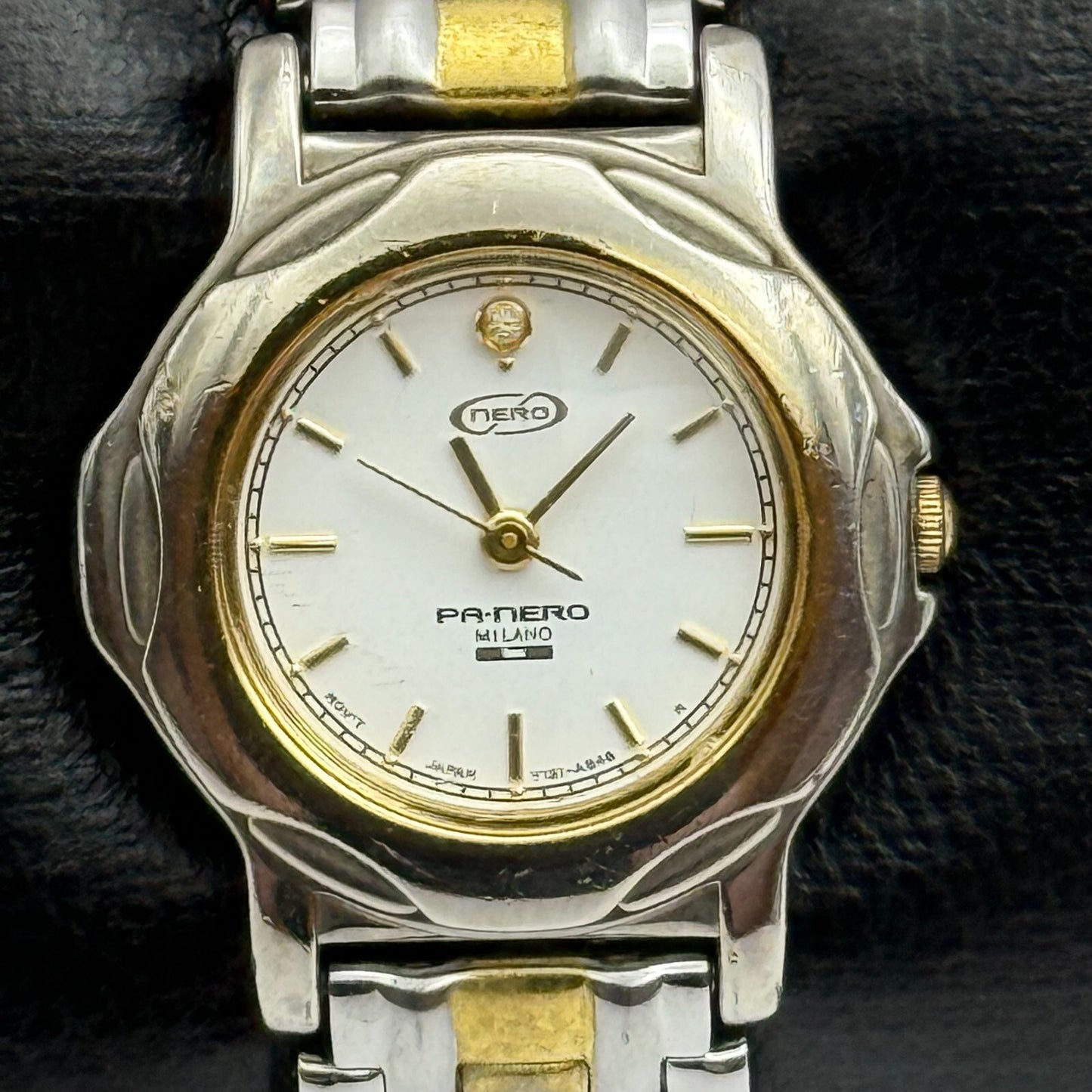 26mm Working Ladies Nero Pa-Nero Milano 2 Tone Quartz Watch 5.25 Inches