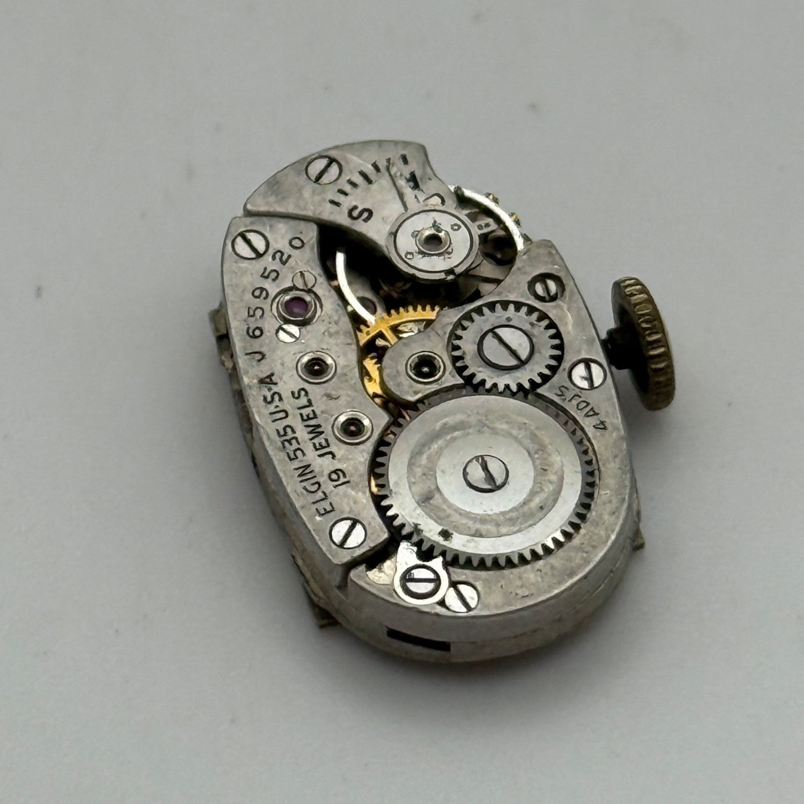 Lady Elgin Grade 535 Model 2 Watch Movement 1948 21/0s American Parts Repair