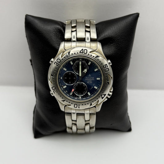 Accurist Men's Chronograph Alarm Quartz Watch WR 100 40mm PARTS REPAIR