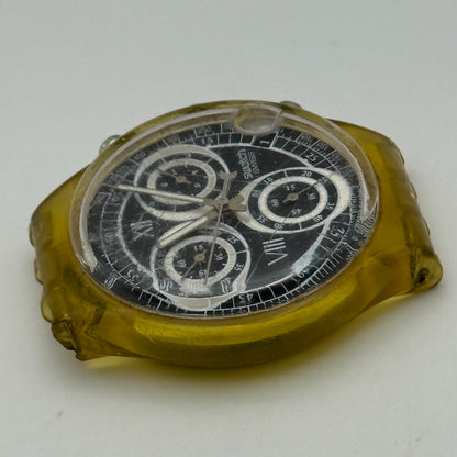 37.4mm Vintage 1996 Swatch Shiny Start SCK407 Chronograph Watch UNTESTED PARTS
