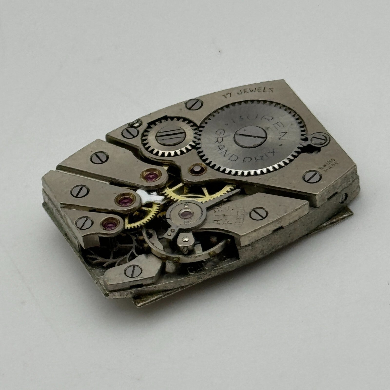 20mm Buren Grand Prix Cal 14 Tank Tonneau Manual Wind Swiss Watch Movement PARTS