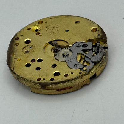23.6mm Vintage Unidentified Cal 75 Swiss Manual Wind Watch Movement PARTS REPAIR