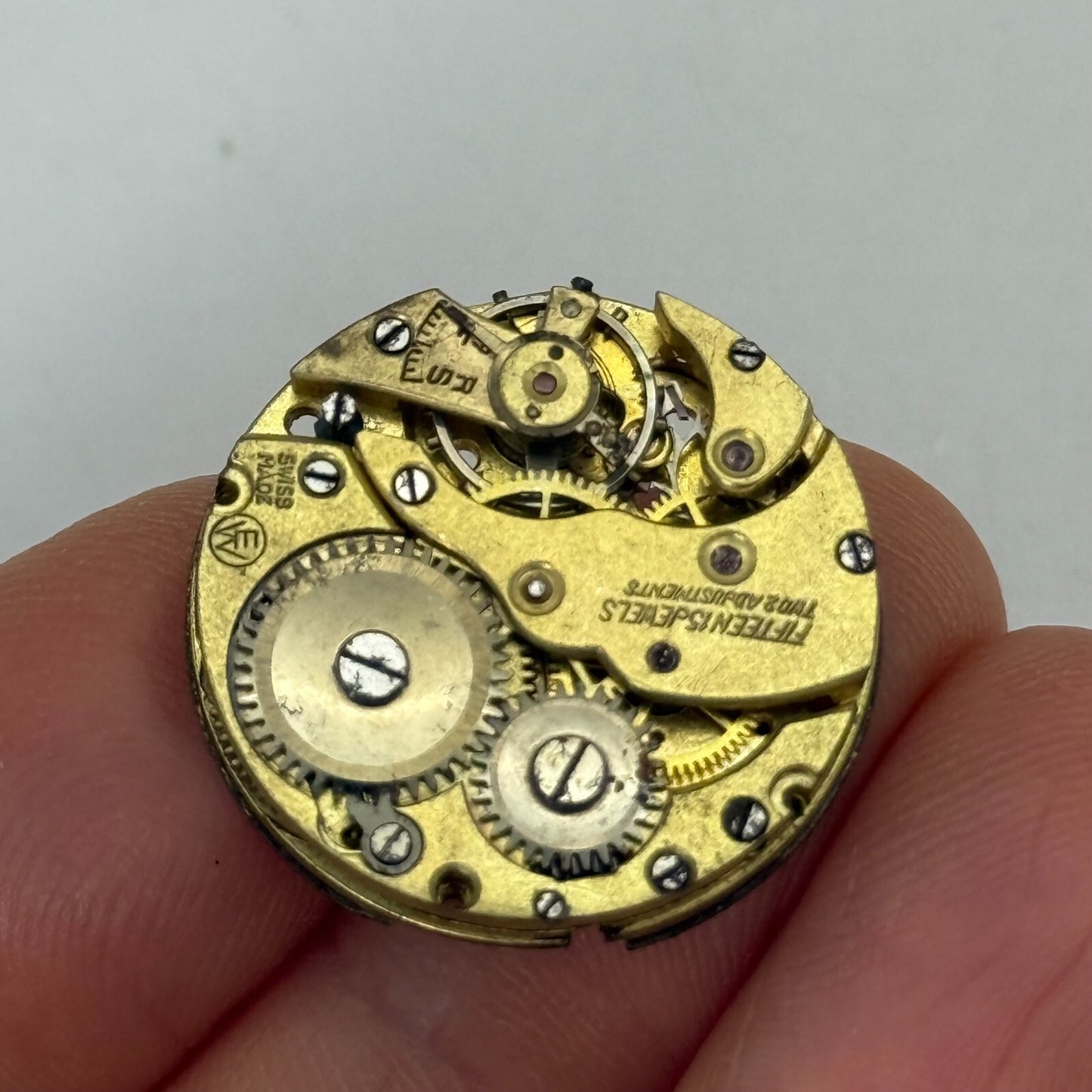 23.2mm Vintage AS 341 A Schild Partial Manual Wind Watch Movement PARTS REPAIR