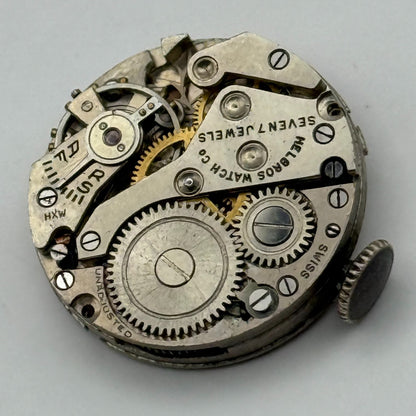 Helbros MXH 7 Jewels Watch Movement Manual Wind Vintage Parts Repair 19.5mm
