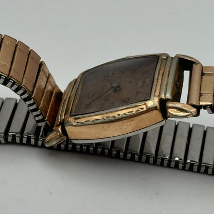 26mm Vintage Cardinal Swiss 15 Jewels Rolled Gold Manual Wind Watch PARTS REPAIR