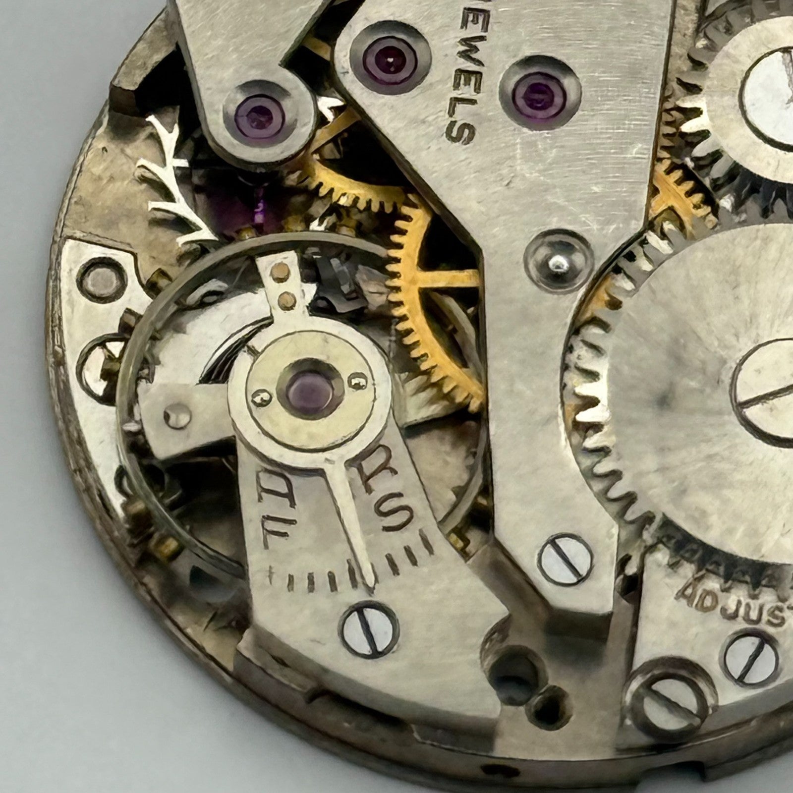 AS 984 Watch Movement Manual Wind Vintage Swiss 15 Jewels Parts Repair 23.7mm