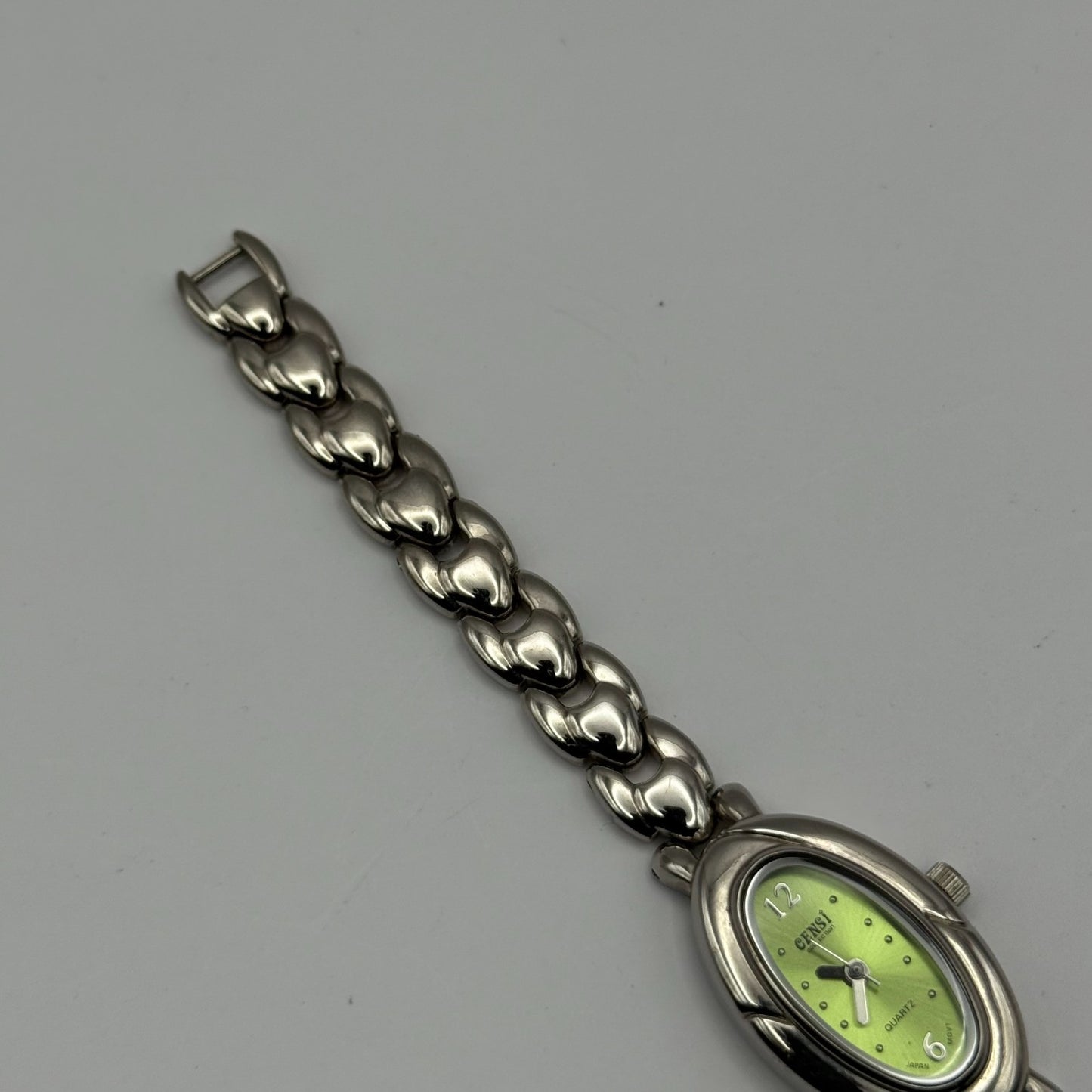 Censi Collection Tiempo Ladies Quartz Watch Silver Tone Chain-Link Working 18mm