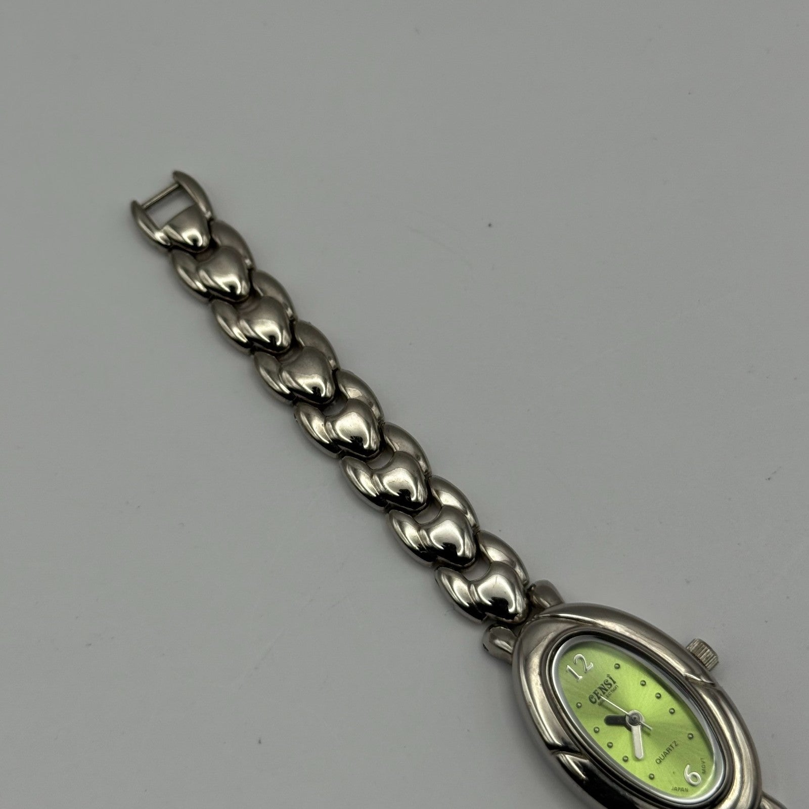 Censi Collection Tiempo Ladies Quartz Watch Silver Tone Chain-Link Working 18mm