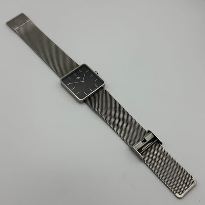 Calvin Klein Ladies Quartz Watch Black Dial Mesh Strap Swiss 30mm PARTS REPAIR
