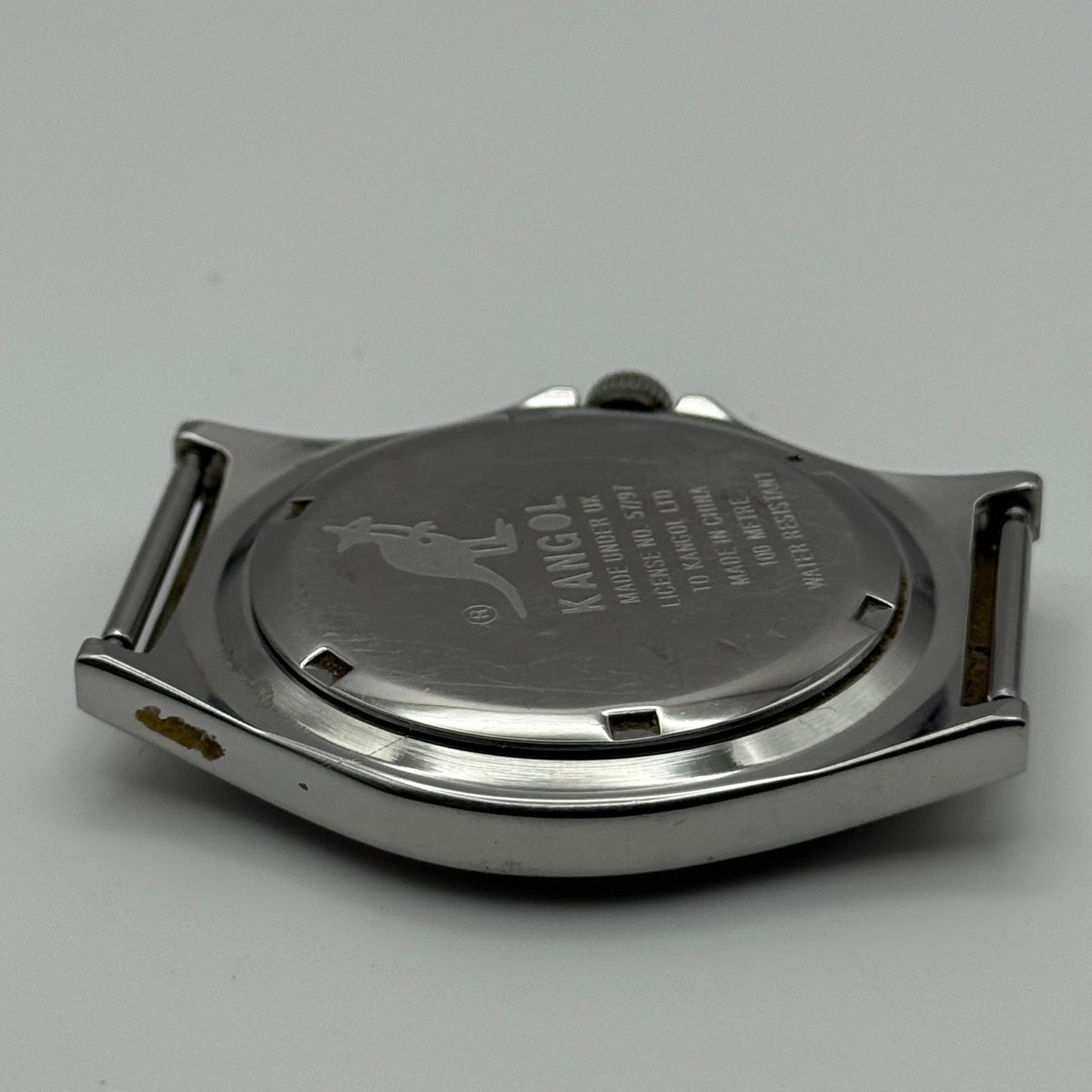 Vintage Kangol Men’s Quartz Watch Kangaroo Silver Tone 100 Metre Working 40mm