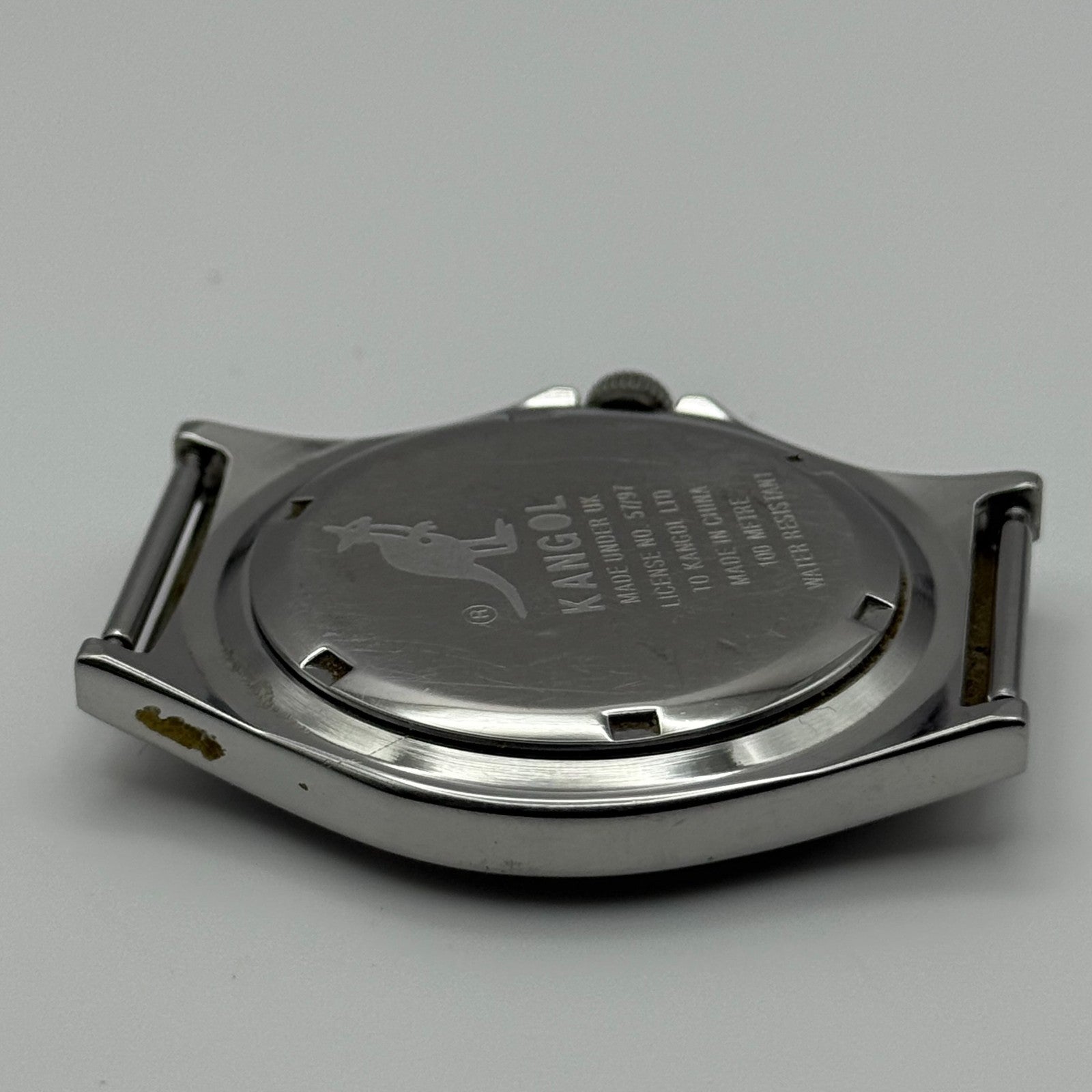 Vintage Kangol Men’s Quartz Watch Kangaroo Silver Tone 100 Metre Working 40mm