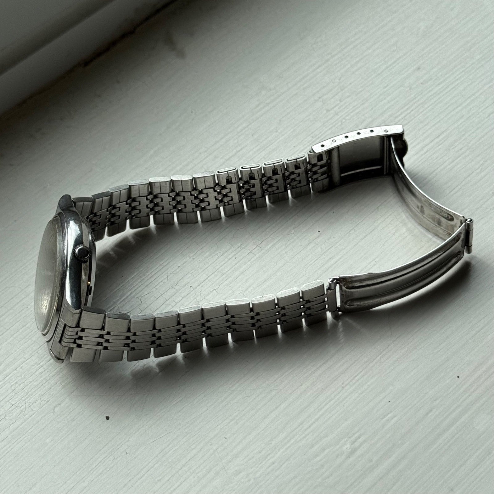 Men's Vintage Seiko 5 Watch Automatic Day Date 7009-3050 Bracelet 36mm To Repair