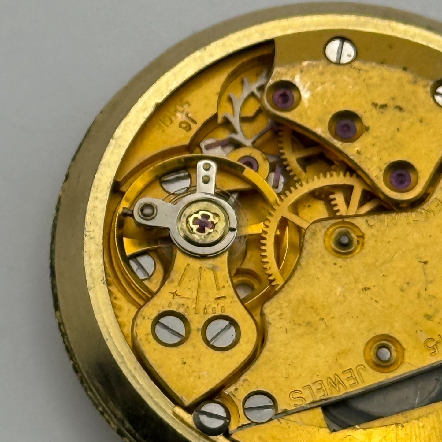 Smiths Astral National 15 60461E Watch Movement Manual Wind Vintage Parts 31.9mm