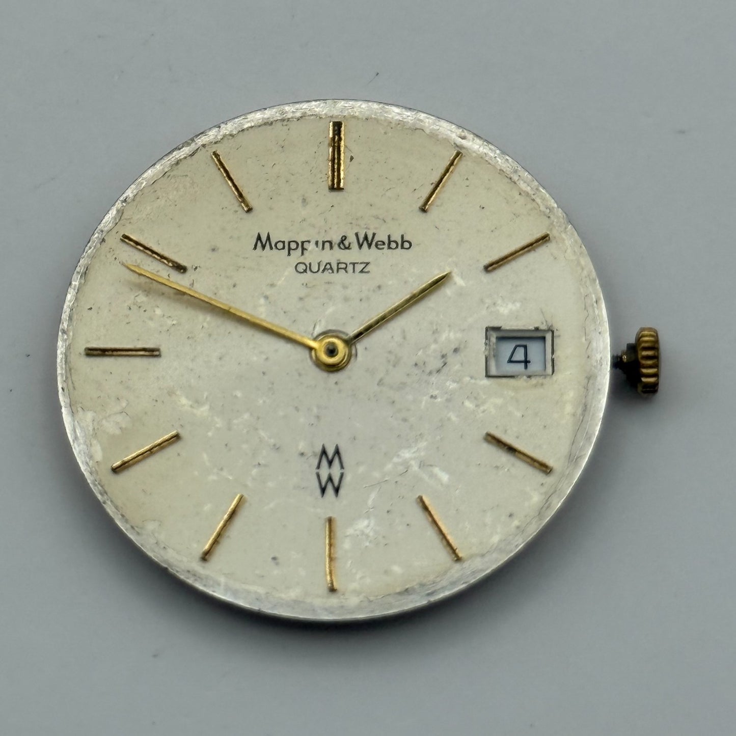 ETA 955.112 Quartz Watch Movement Mappin & Webb Date Vintage Parts Repair 26.2mm
