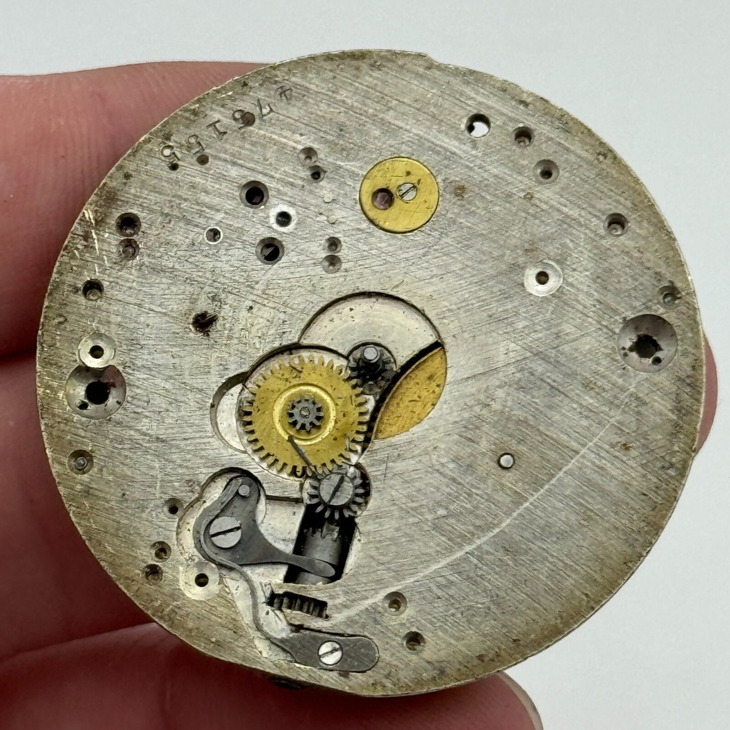 43mm Unidentified 15 Jewels Swiss Vintage Pocket Watch Movement PARTS SPARES