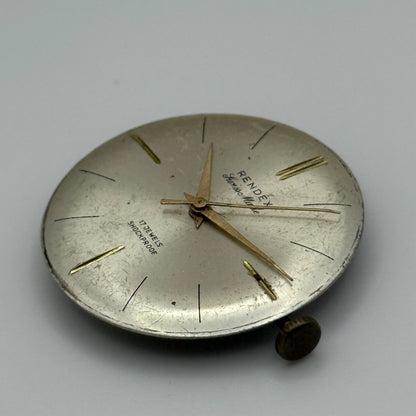 BRAC 701 Watch Movement Rendex Manual Wind Vintage Swiss Parts Repair 23.6mm