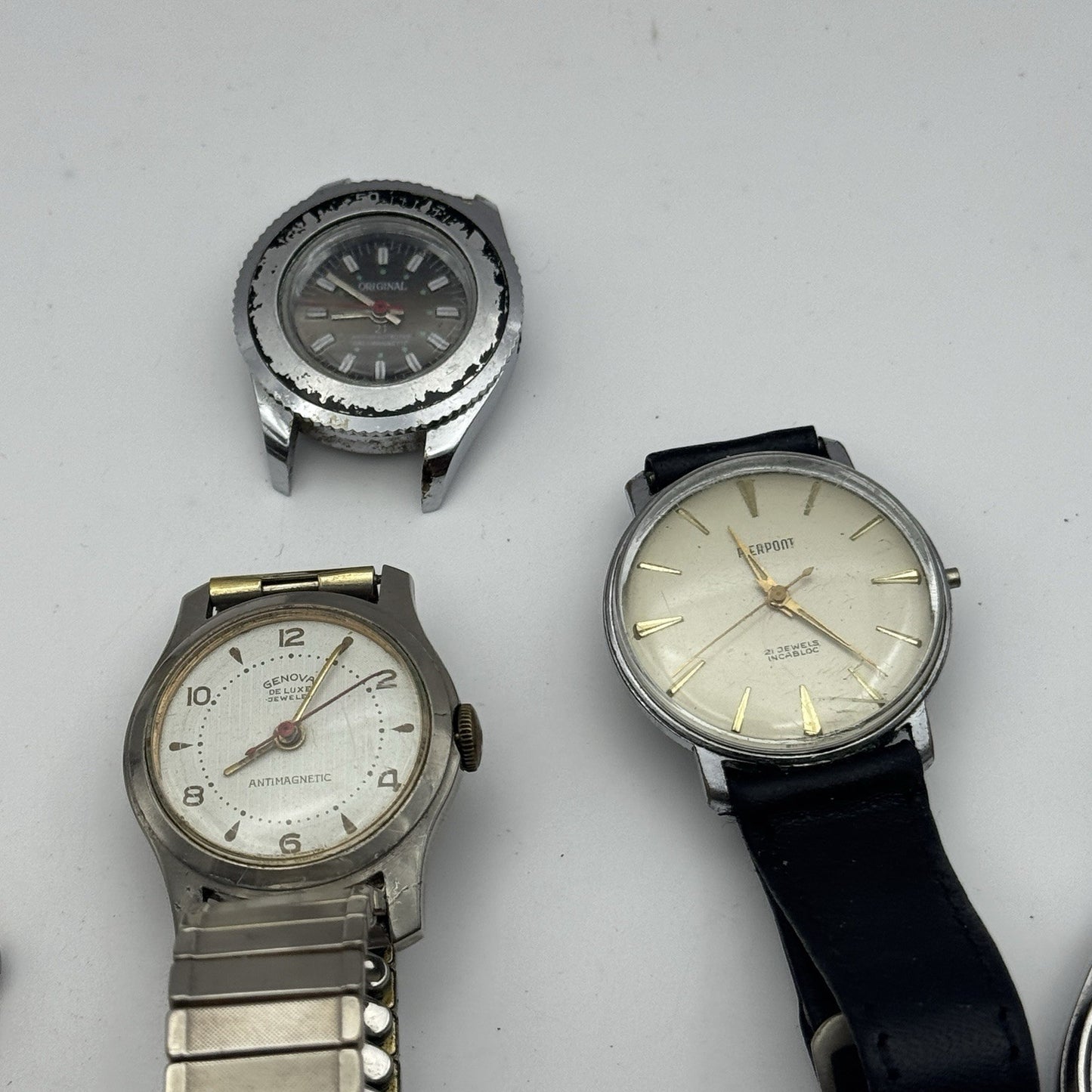 Bundle Of 6 Vintage Men’s Watches Mechanical Wind Up Job Lot Parts Repair Spares