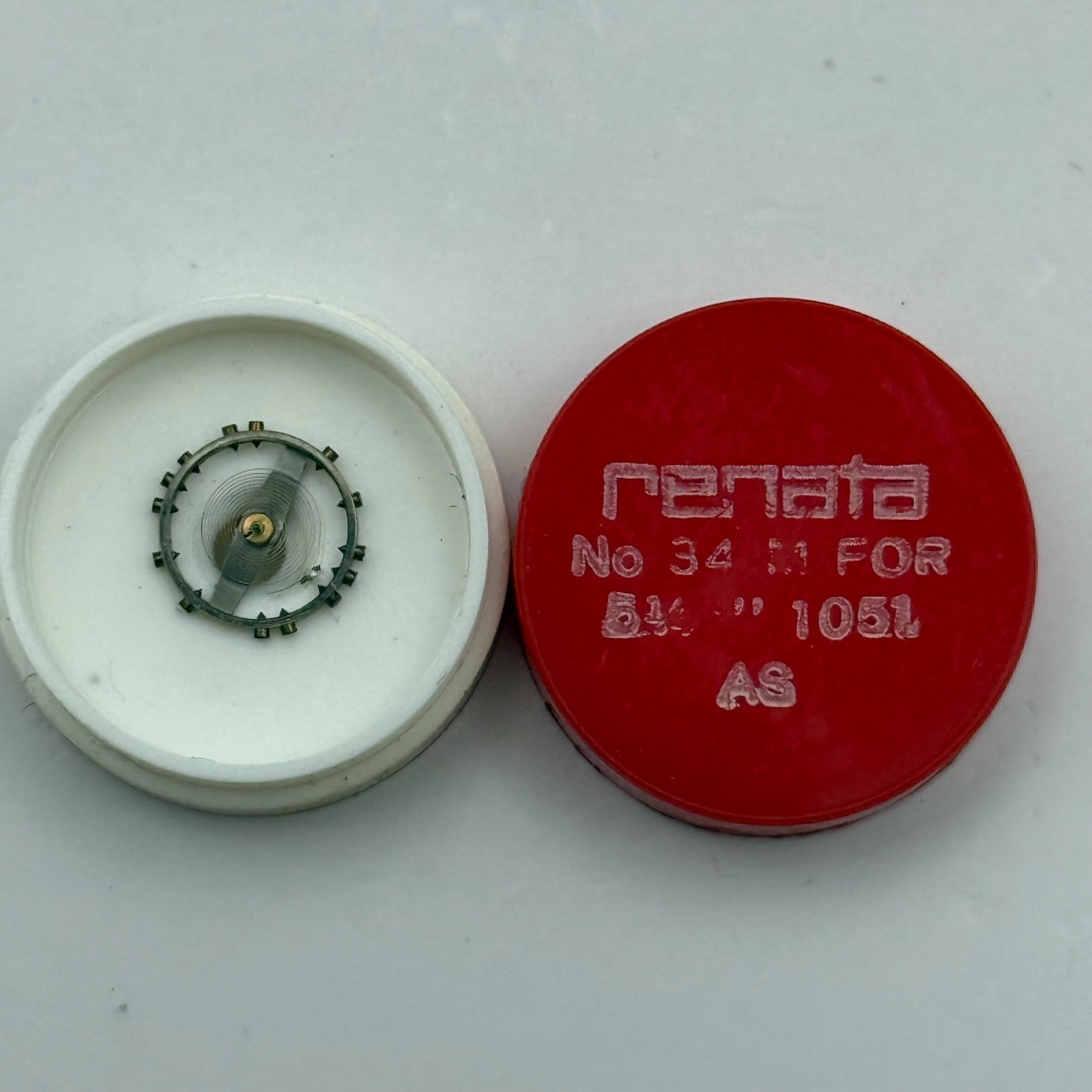 AS 1051 Balance Wheel Complete And Spring 5¼’’’ 34 M Watch Movement Parts NOS