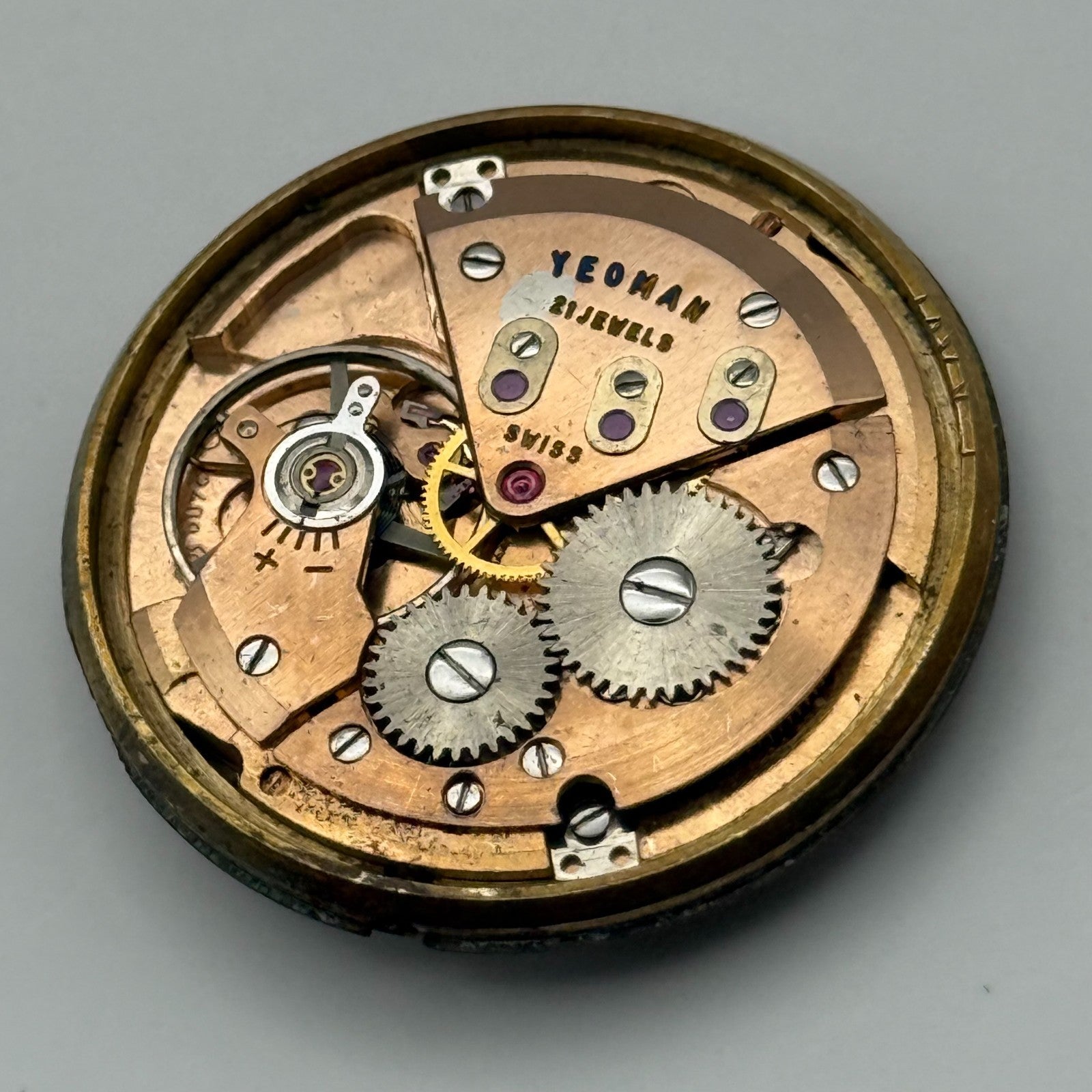 ETA 2409 Date Watch Movement Yeoman Lever Manual Wind Vintage Parts 29.7mm
