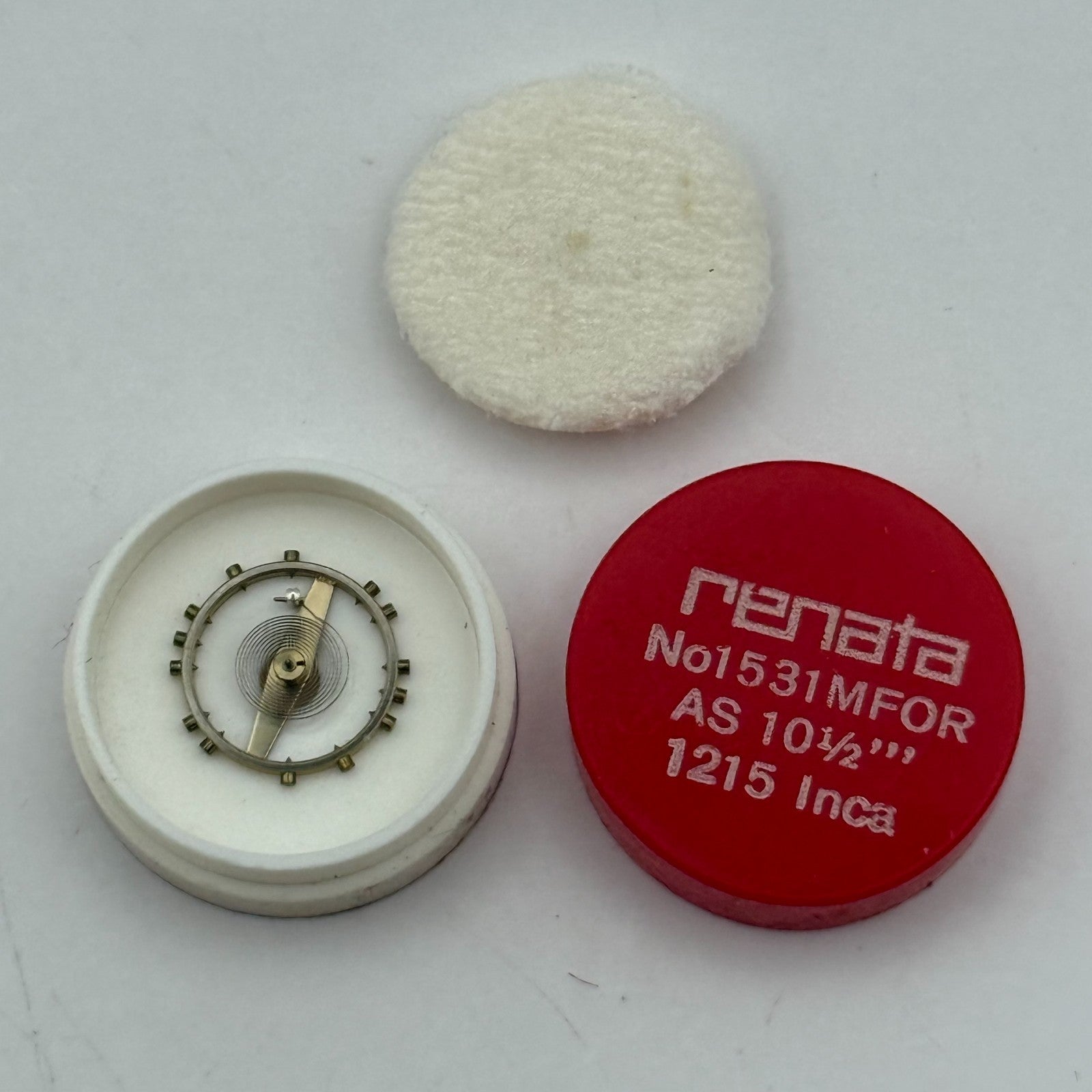 AS 1215 Balance Complete 10 1/2''' Inca Renata 1531 M Watch Movement Parts NOS