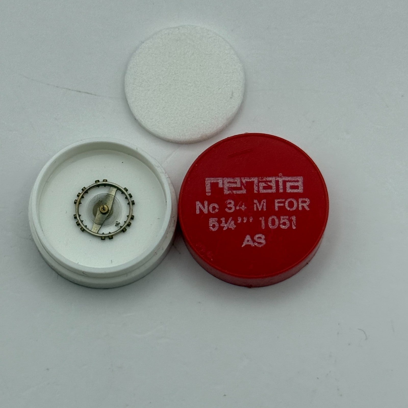 AS 1051 Balance Wheel Complete And Spring 5 1/4’’’ 34 M Watch Movement Parts NOS