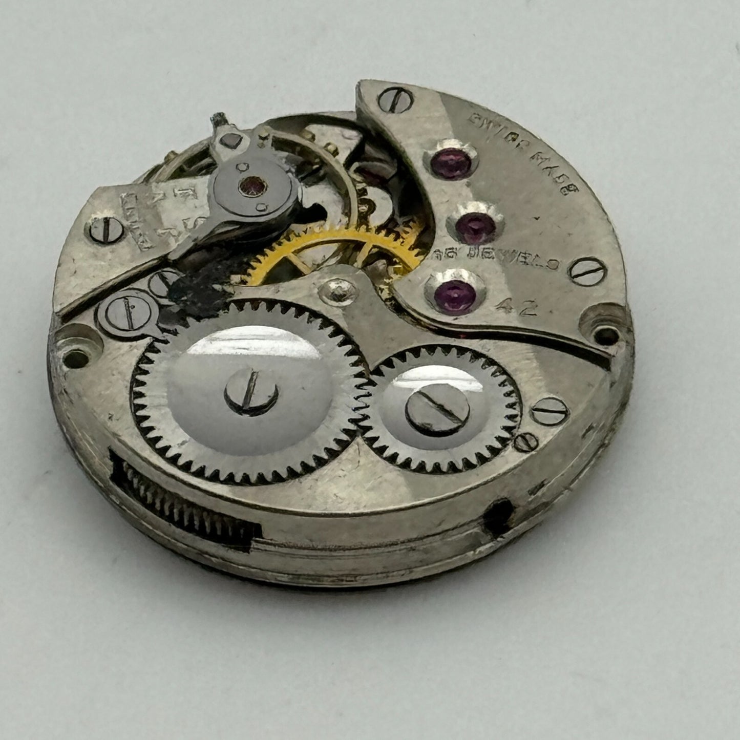 19.7mm Limit Revue 42 Swiss Military Style Manual Wind Watch Movement PARTS