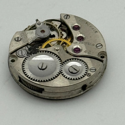 19.7mm Limit Revue 42 Swiss Military Style Manual Wind Watch Movement PARTS