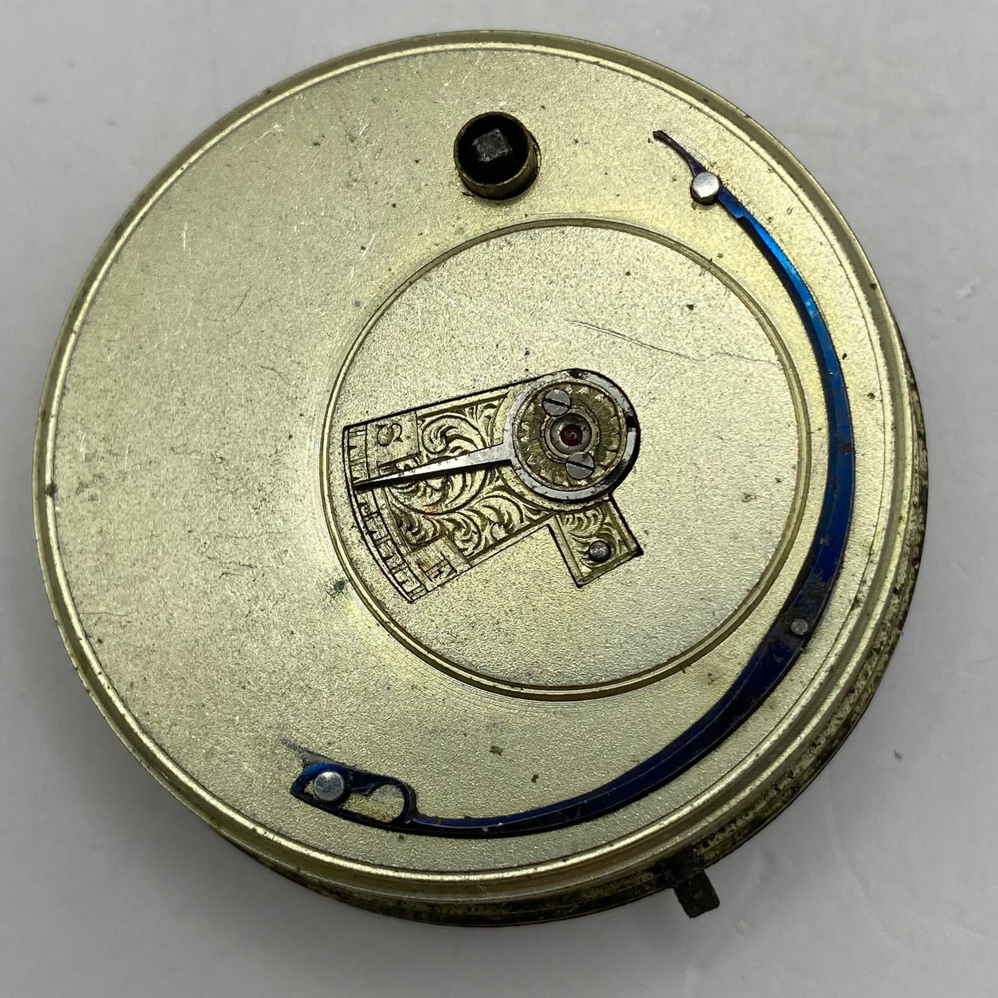 46.9mm Antique H Samuel Manchester Key Wound Swiss Pocket Watch Movement PARTS
