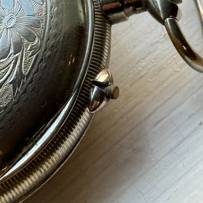 Oris Ottoman Pocket Watch Antique Pin Set Full Hunter To Repair Rare 54mm