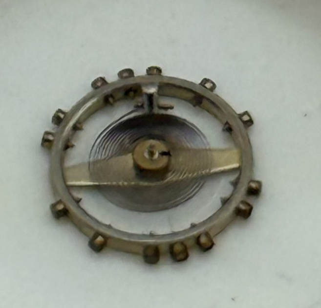 FHF 59-21 Balance Wheel Complete And Spring  Inca 1353 Watch Movement Parts NOS