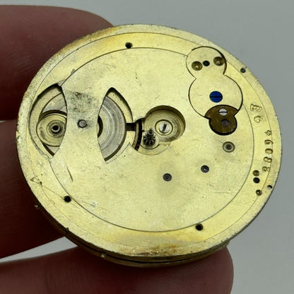38.5mm Antique Unidentified Key Wound Pocket Watch Movement PARTS SPARES REPAIRS