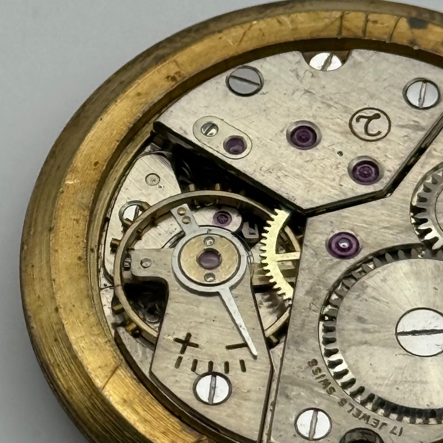 Majex Peseux 320 Watch Movement Manual Wind Vintage Swiss Parts Repair 30.9mm