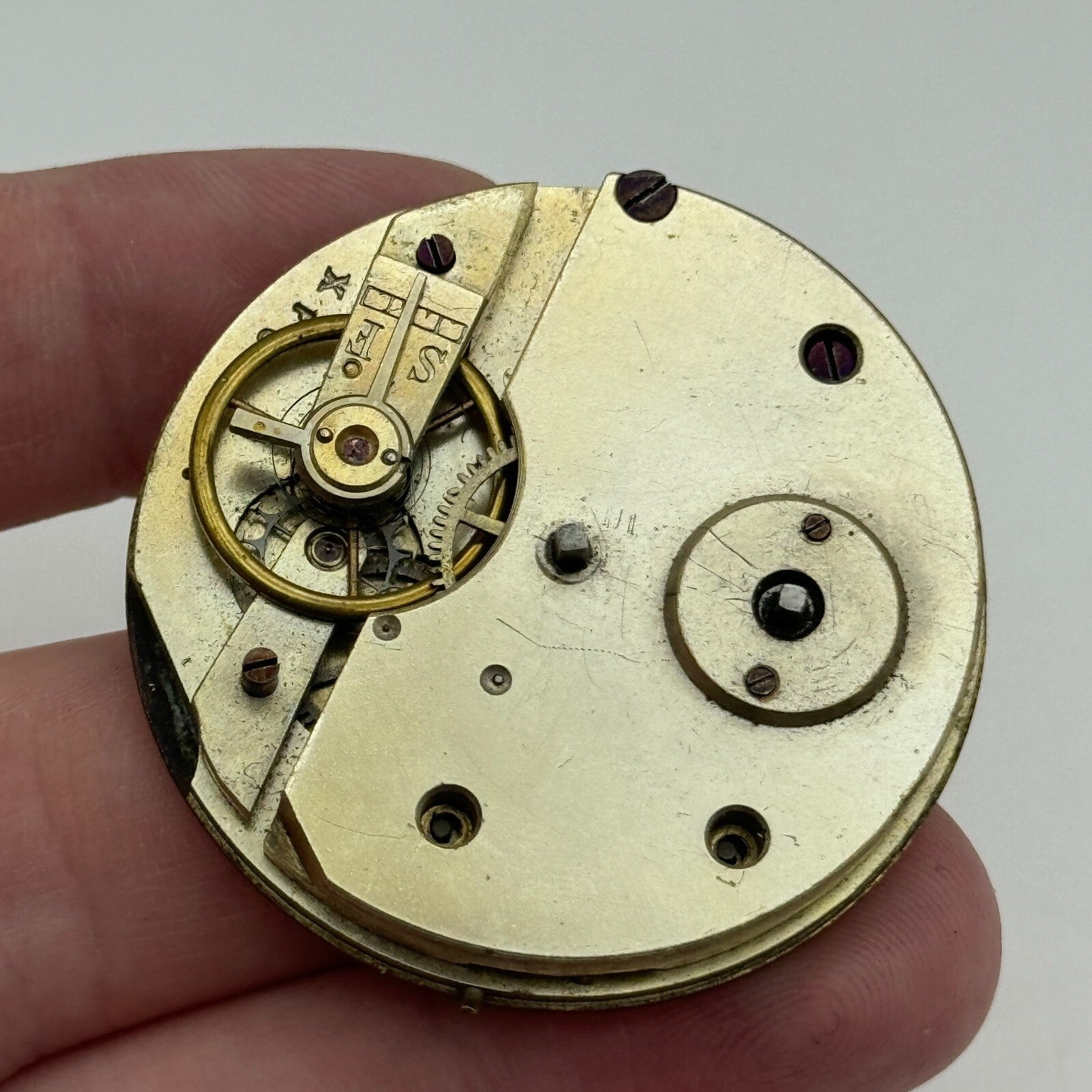 43mm XPU Antique Key Wound Roman Numerals Dial Pocket Watch Movement PARTS SPARE