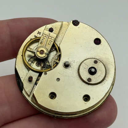 43mm XPU Antique Key Wound Roman Numerals Dial Pocket Watch Movement PARTS SPARE