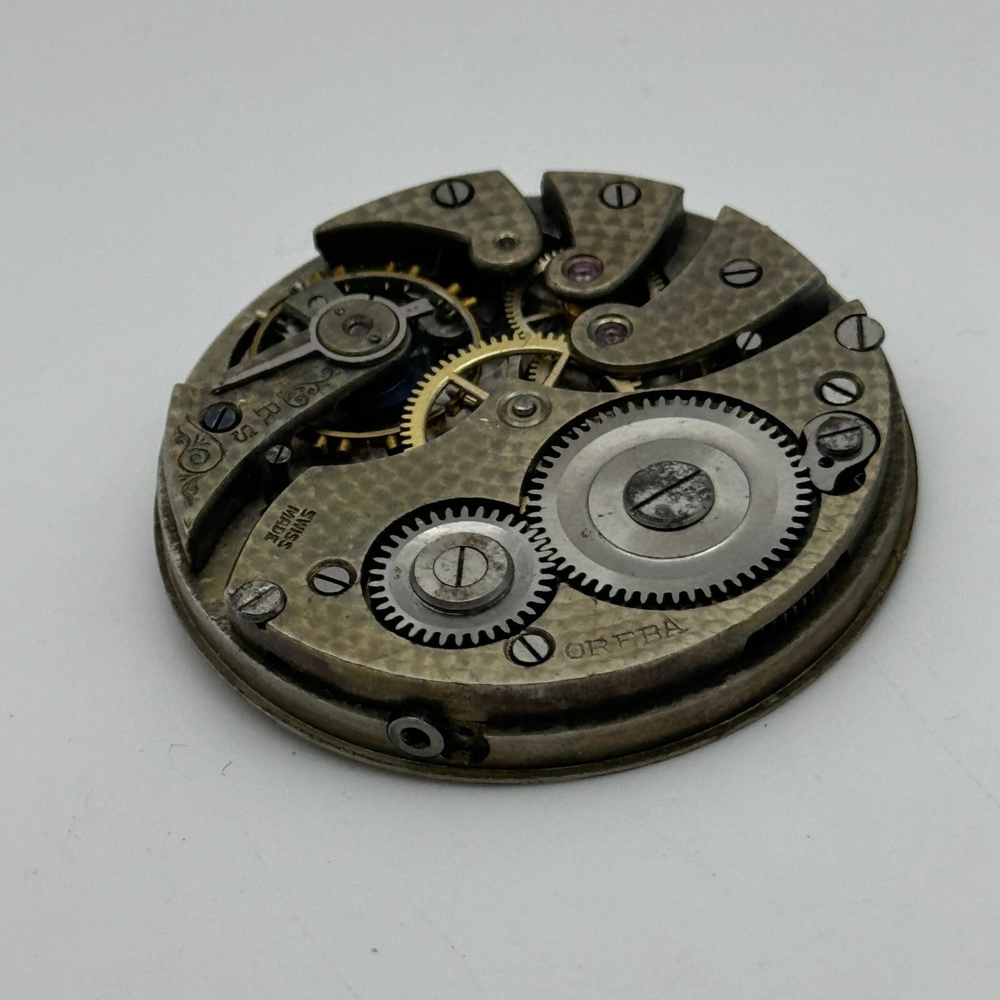 43mm Oreba Swiss Made Vintage Pocket Watch Movement PARTS SPARES REPAIR