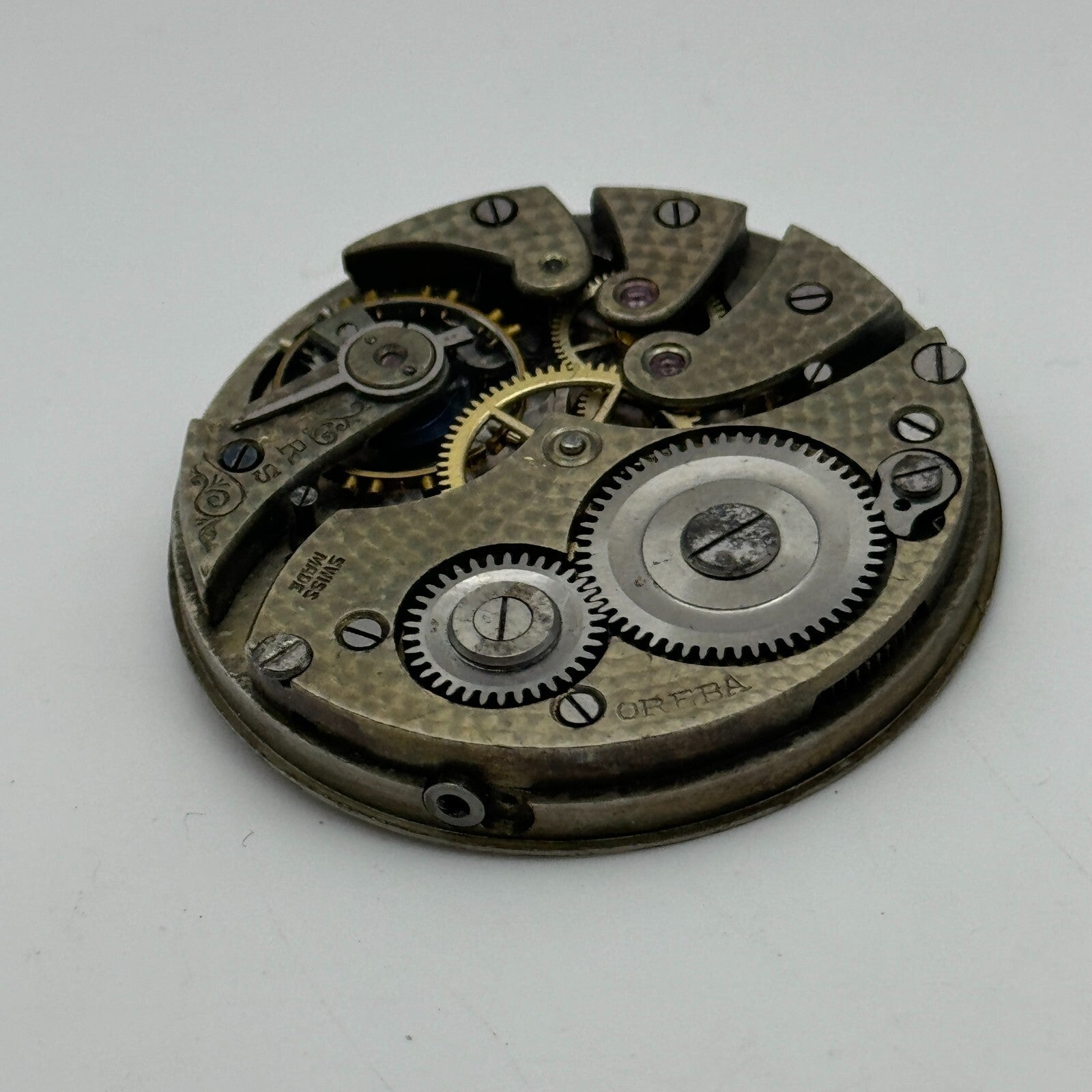 43mm Oreba Swiss Made Vintage Pocket Watch Movement PARTS SPARES REPAIR