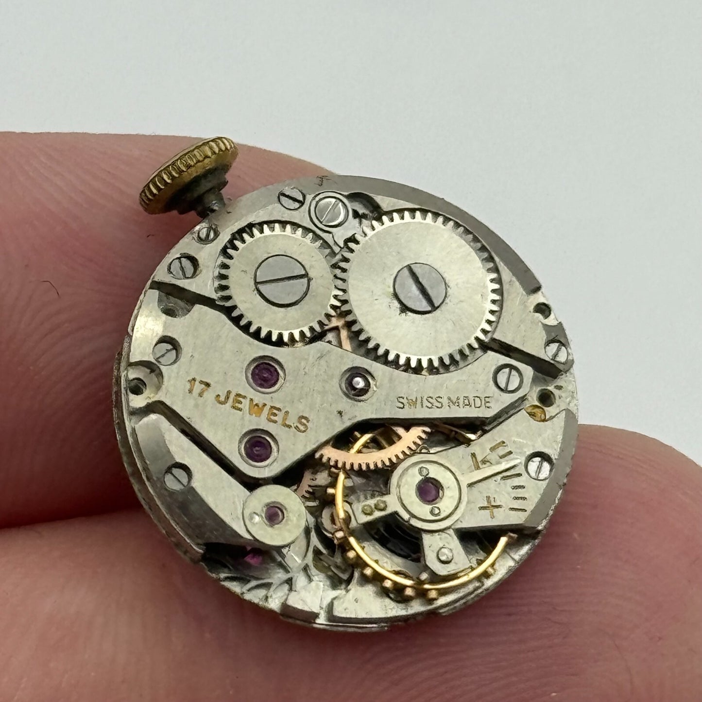 19.6mm Olma Ladies AS 970 Manual Wind Swiss Made 17 Jewels Watch Movement PARTS