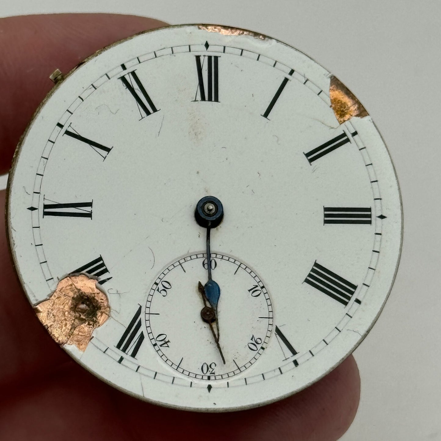 42.7mm Unidentified Antique Key Wound Pocket Watch Movement PARTS SPARES REPAIRS