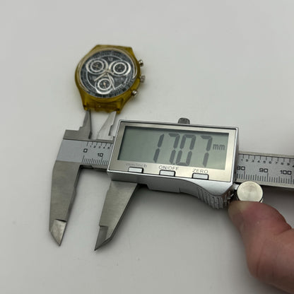 37.4mm Vintage 1996 Swatch Shiny Start SCK407 Chronograph Watch UNTESTED PARTS