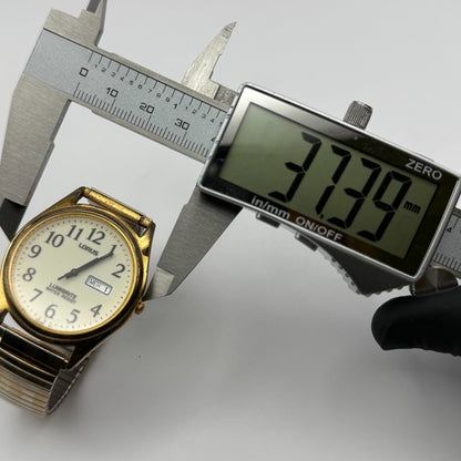 Lorus Lumibrite Ladies Quartz Watch Date Dial Stretch Band Japan Working 37mm