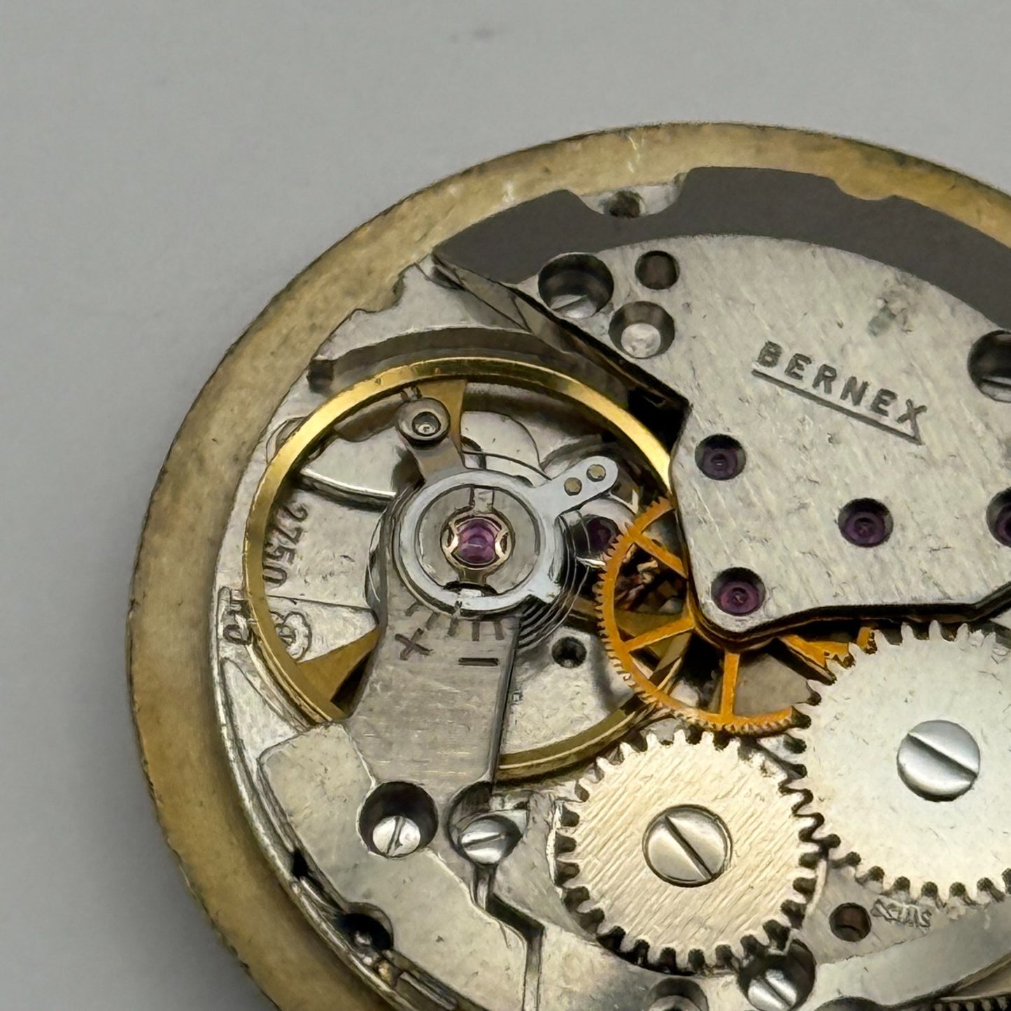 ETA 2750 Watch Movement Bernex Manual Wind Vintage Swiss Parts Repair 25.8mm