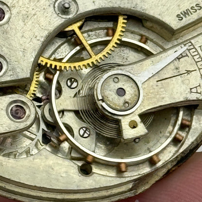 42.2mm Vintage Balance Ok Sub Seconds Swiss Pocket Watch Movement PARTS REPAIR