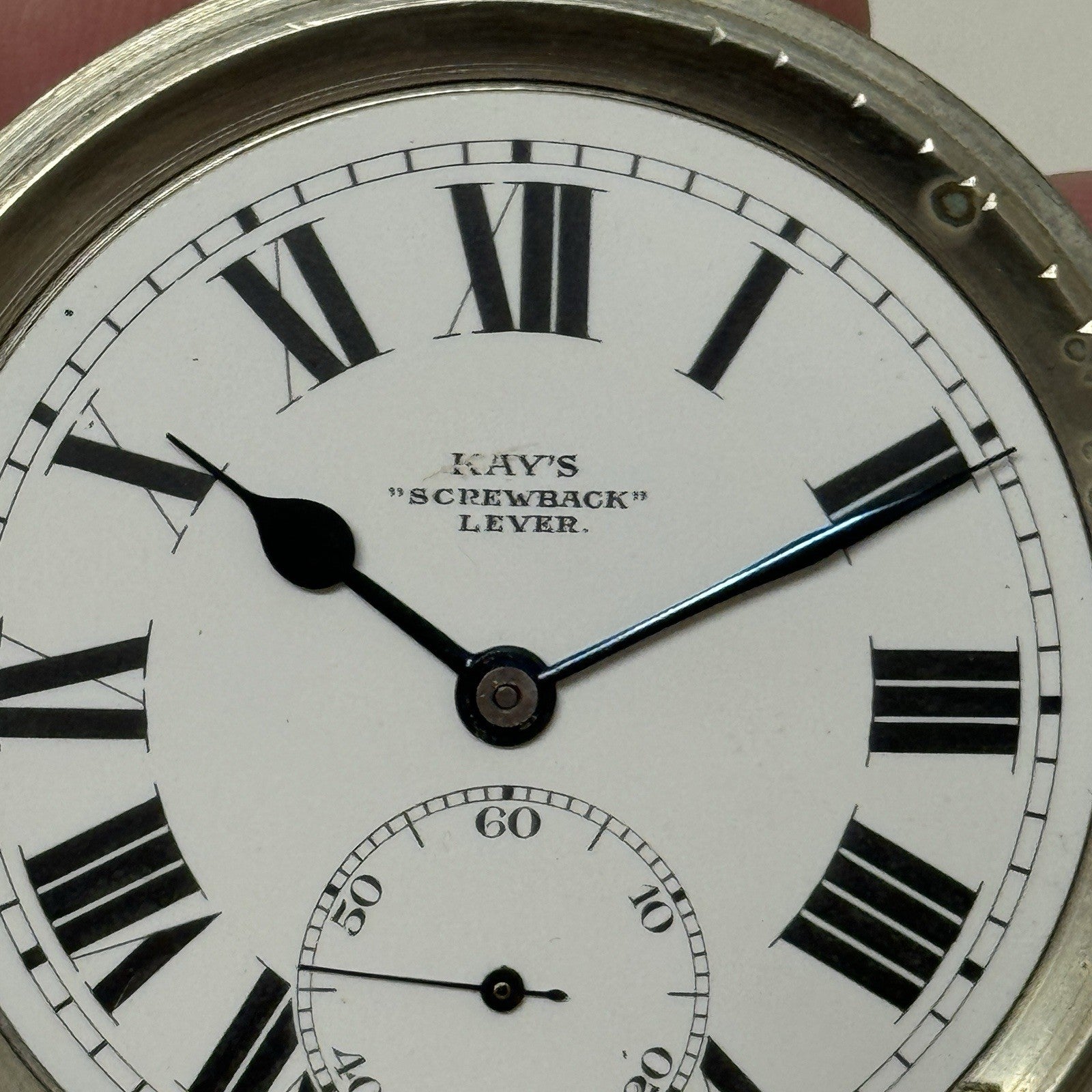 54mm Antique Kay’s Screwback Lever Open Face Quality Pocket Watch TO RESTORE