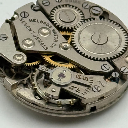 Helbros MXH 7 Jewels Watch Movement Manual Wind Vintage Parts Repair 19.5mm