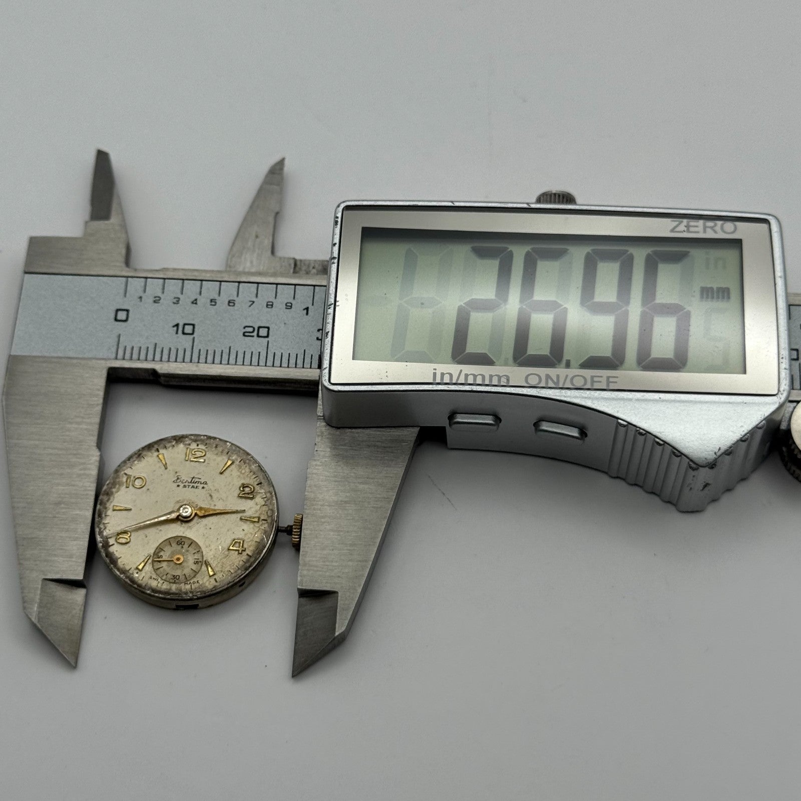 ETA 1260 Watch Movement Bentima Star Manual Wind Vintage Parts Repair 23.6mm