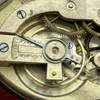 43.3mm Unidentified Open Face Swiss Balance Ok Pocket Watch Movement PARTS